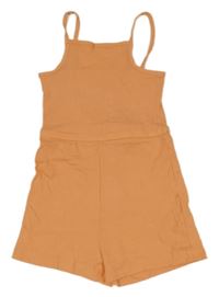 Oranžový žebrovaný kraťasový overal Primark