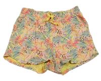 Světlerůžové kraťasy s listy Name it