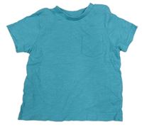 Tyrkysové tričko s kapsou Topolino 