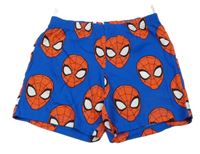 Tmavomodré bavlněné kraťasy se Spider-manem