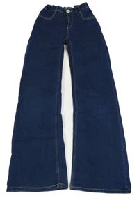 Tmavomodré elastické široké rifle C&A