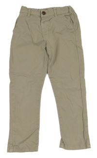 Béžové plátěné chino kalhoty Next