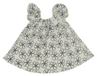 Nové - Bílá halenková šatová tunika s květy Primark