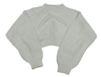 Bílý crop svetr s dirkovaným vzorem H&M