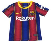 Vínovo-safírový pruhovaný funkční fotbalový dres FC Barcelona Nike
