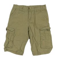 Khaki cargo plátěné kraťasy F&F