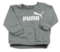 Šedá melírovaná mikina s logem PUMA