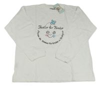 Nové - bílé triko s obličejem a nápisy TOM TAILOR