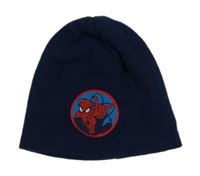 Tmavomodrá pletená čepice se Spider-manem MARVEL