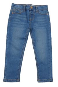 Modré skinny teplákové rifle Denim Co.