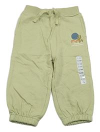 Nové - olivové tepláky s kaktusy St. Bernard