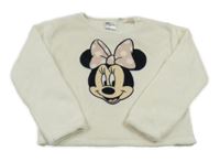 Smetanová plyšová mikina s Minnie H&M