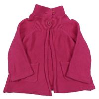 Tmavorůžový propínací svetr lupilu