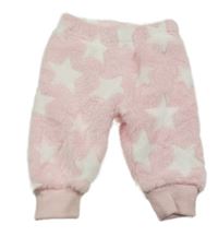 Růžové chlupaté pyžamové kalhoty s hvězdičkami 