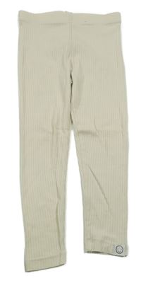 Smetanové žebrované legíny se smajlíkem George