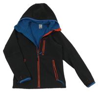 Černá softshellová bunda s logem a kapucí Quechua