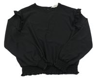 Černá halenka s volánky H&M