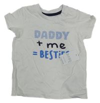 Nové - bílé tričko s nápisy Matalan