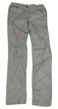 Šedé třpytivé skinny rifle YIGGA