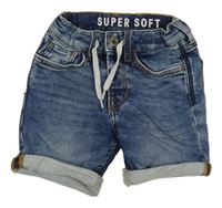 Modré super soft slm fit teplákové riflové kraťasy H&M
