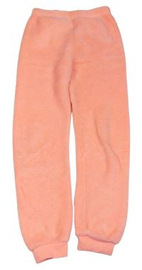 Neonově růžové chlupaté pyžamové kalhoty Primark