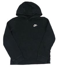 Černá mikina s klokankou a logem s kapucí Nike