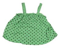 Zelený puntíkatý crop top Zara