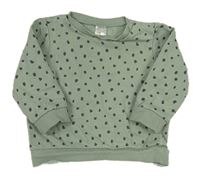 Světlezelená puntíkatá mikina H&M