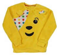 Hořčicová chlupatá mikina s Pudseym George