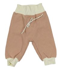 Starorůžové žebrované tepláky