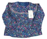 Nové - Tmavomodrá květovaná halenka Leigh Tucker