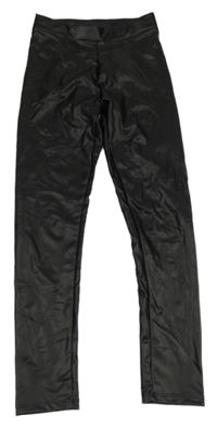 Černé koženkové legíny Zara