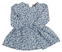 Modro-bílé vzorované šaty Pusblu