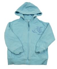 Modrá propínací mikina s želvou a kapucí M&S