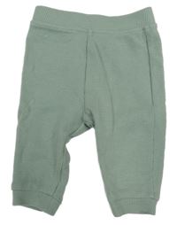 Zelenošedé žebrované tepláky Kiabi