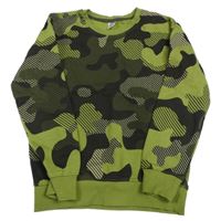 Zeleno-khaki-černá army mikina Little Kids