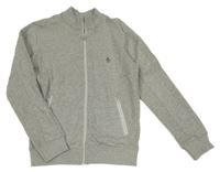 Šedá melírovaná propínací mikina Penguin