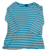 Azurovo-šedé pruhované triko GAP