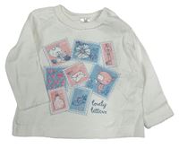 Bílé triko s obrázky