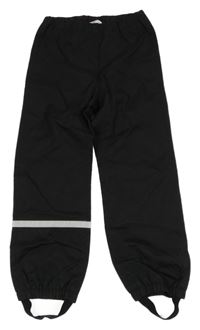 Černé šusťákové podšité kalhoty H&M