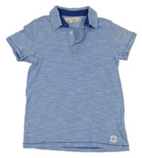 Modro-bílé pruhované polo tričko H&M