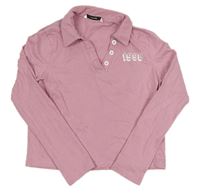 Růžové crop polo triko zn. George