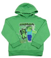 Zelená mikina s Minecraft a kapucí Primark