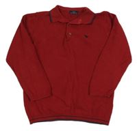 Rubínový lehký svetr s límečkem Next