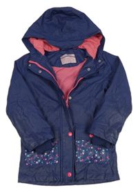 Tmavomodrá nepromokavá zateplená bunda s kapsami a kapucí Impidimpi