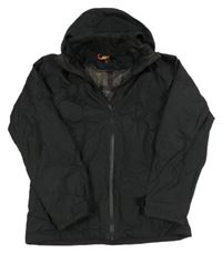 Černá šusťáková jarní bunda s kapucí H&M