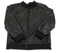 Černá koženková bunda shein