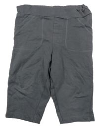 Tmavošedé tepláky s kapsami 