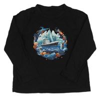 Černé triko s lodí 