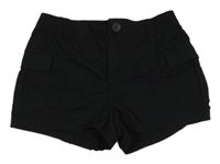 Černé plátěné kraťasy H&M